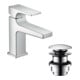 hansgrohe Waschtisch-Einhebelmischer 100 Metropol m HG, Pus-Op-Abl, Ausl. 127mm, chr-4