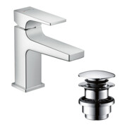 hansgrohe Waschtisch-Einhebelmischer 100 Metropol m HG, Pus-Op-Abl, Ausl. 127mm, chr-4