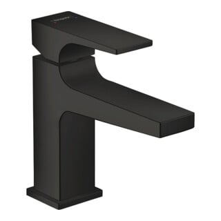 hansgrohe Waschtisch-Einhebelmischer 100 Metropol m HG, Pus-Op-Abl, Ausl. 127mm, matt-sw