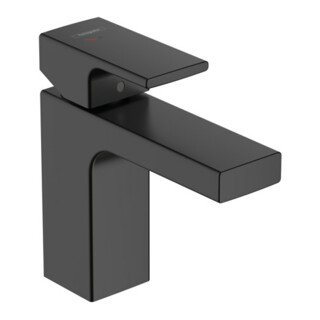hansgrohe Waschtisch-Einhebelmischer 100 Vernis Shape CoolSt m Zugstangen-Ablaufgarnitur, mattschwarz