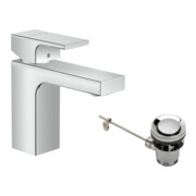 hansgrohe Waschtisch-Einhebelmischer 100 Vernis Shape m Met.-Zugstangen-Ablaufgarnitur, chrom-4