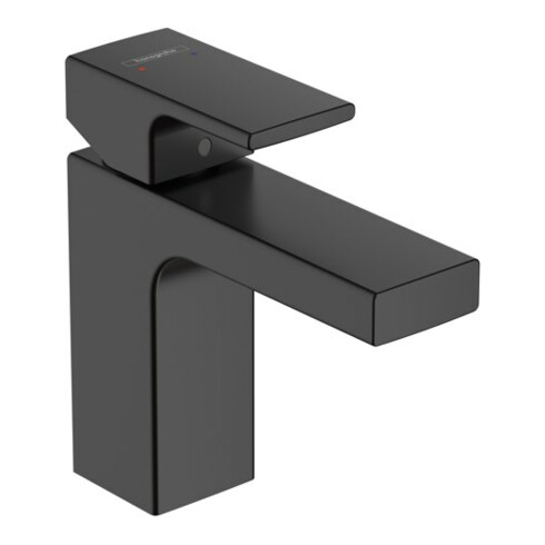 hansgrohe Waschtisch-Einhebelmischer 100 Vernis Shape m Zugstangen-Ablaufgarnitur, mattschwarz