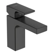 hansgrohe Waschtisch-Einhebelmischer 100 Vernis Shape m Zugstangen-Ablaufgarnitur, mattschwarz