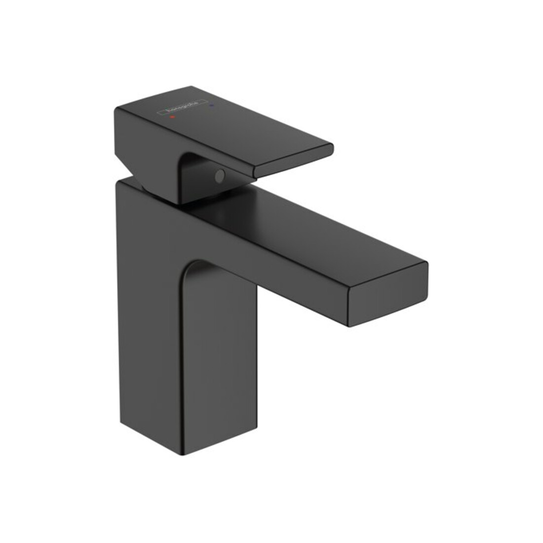 hansgrohe Waschtisch-Einhebelmischer 100 Vernis Shape m Zugstangen-Ablaufgarnitur, mattschwarz