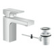 hansgrohe Waschtisch-Einhebelmischer 100 Vernis Shape mit Zugstangen-Ablaufgarnitur, chrom-3
