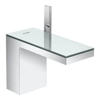 hansgrohe Waschtisch-Einhebelmischer 110 Axor MyEdition A 150mm, m Pus-Op-Abl, m Pl, cr/Sp.-Glas