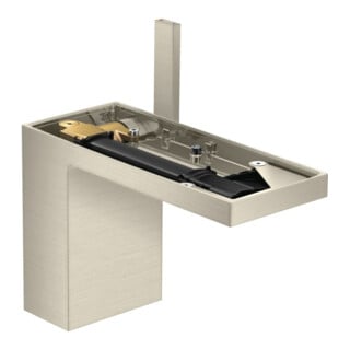 hansgrohe Waschtisch-Einhebelmischer 110 Axor MyEdition A 150mm, m Pus-Op-Abl, o Pl., brush. ni.