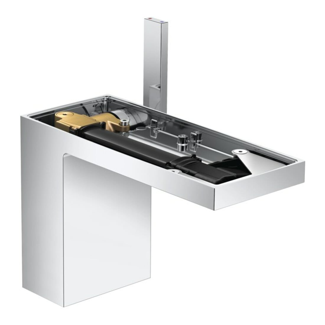 hansgrohe Waschtisch-Einhebelmischer 110 Axor MyEdition A 150mm, m Pus-Op-Abl, o. Pl., chr