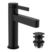hansgrohe Waschtisch-Einhebelmischer 110 Finoris m Push-Open-Ablaufgarnitur, schwarz matt-3