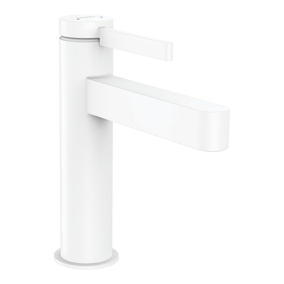 hansgrohe Waschtisch-Einhebelmischer 110 Finoris mit Zugstangen-Ablaufgarnitur, mattweiß