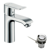 hansgrohe Waschtisch-Einhebelmischer 110 Metris mit Zugstangen-Ablaufgarnitur, chrom-3