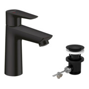hansgrohe Waschtisch-Einhebelmischer 110 Talis E CoolSt m Zugstangen-Ablaufgarnitur, mattschwarz-2