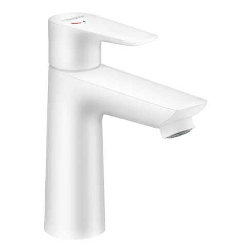 hansgrohe Waschtisch-Einhebelmischer 110 Talis E CoolSt ohne Zugstangen-Ablaufgarnitur, mattweiß