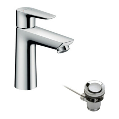 hansgrohe Waschtisch-Einhebelmischer 110 Talis E mit Zugstangen-Ablaufgarnitur, chrom