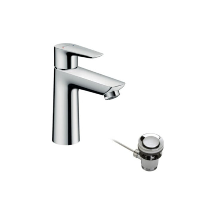 hansgrohe Waschtisch-Einhebelmischer 110 Talis E mit Zugstangen-Ablaufgarnitur, chrom