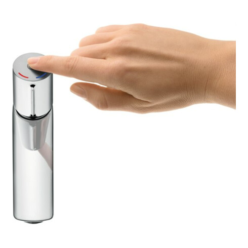 hansgrohe Waschtisch-Einhebelmischer 110 Talis Sel. E mit Zugstangen-Ablaufgarnitur, chrom