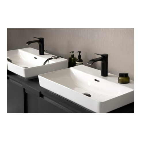 hansgrohe Waschtisch-Einhebelmischer 110 Vivenis CoolSt m Zugst.Abl.Gar., schwarz matt
