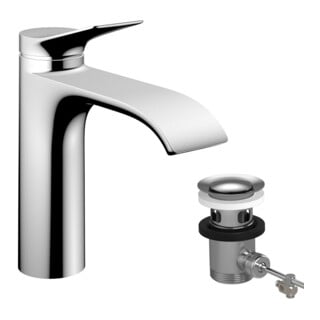 hansgrohe Waschtisch-Einhebelmischer 110 Vivenis CoolSt mit Zugstangen-Ablaufgarnitur, chrom