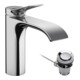 hansgrohe Waschtisch-Einhebelmischer 110 Vivenis mit Zugstangen-Ablaufgarnitur, chrom-3