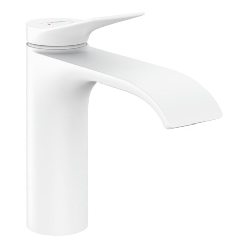 hansgrohe Waschtisch-Einhebelmischer 110 Vivenis mit Zugstangen-Ablaufgarnitur, mattweiß