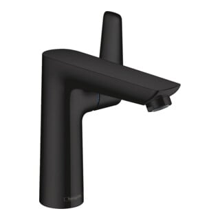 hansgrohe Waschtisch-Einhebelmischer 150 Talis E m Zugstangen-Ablaufgarnitur, mattschwarz