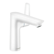 hansgrohe Waschtisch-Einhebelmischer 150 Talis E mit Zugstangen-Ablaufgarnitur, mattweiß