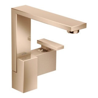 hansgrohe Waschtisch-Einhebelmischer 190 Axor Edge Ausl. 175mm, Diamantschl., pol. red gold