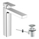 hansgrohe Waschtisch-Einhebelmischer 190 Vernis Shape mit Zugstangen-Ablaufgarnitur, chrom-2
