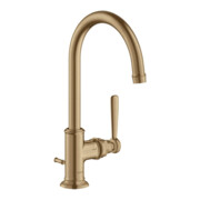 hansgrohe Waschtisch-Einhebelmischer 210 Axor Montreux A 175mm, m Zugst.Abl.Gar., brush. bron