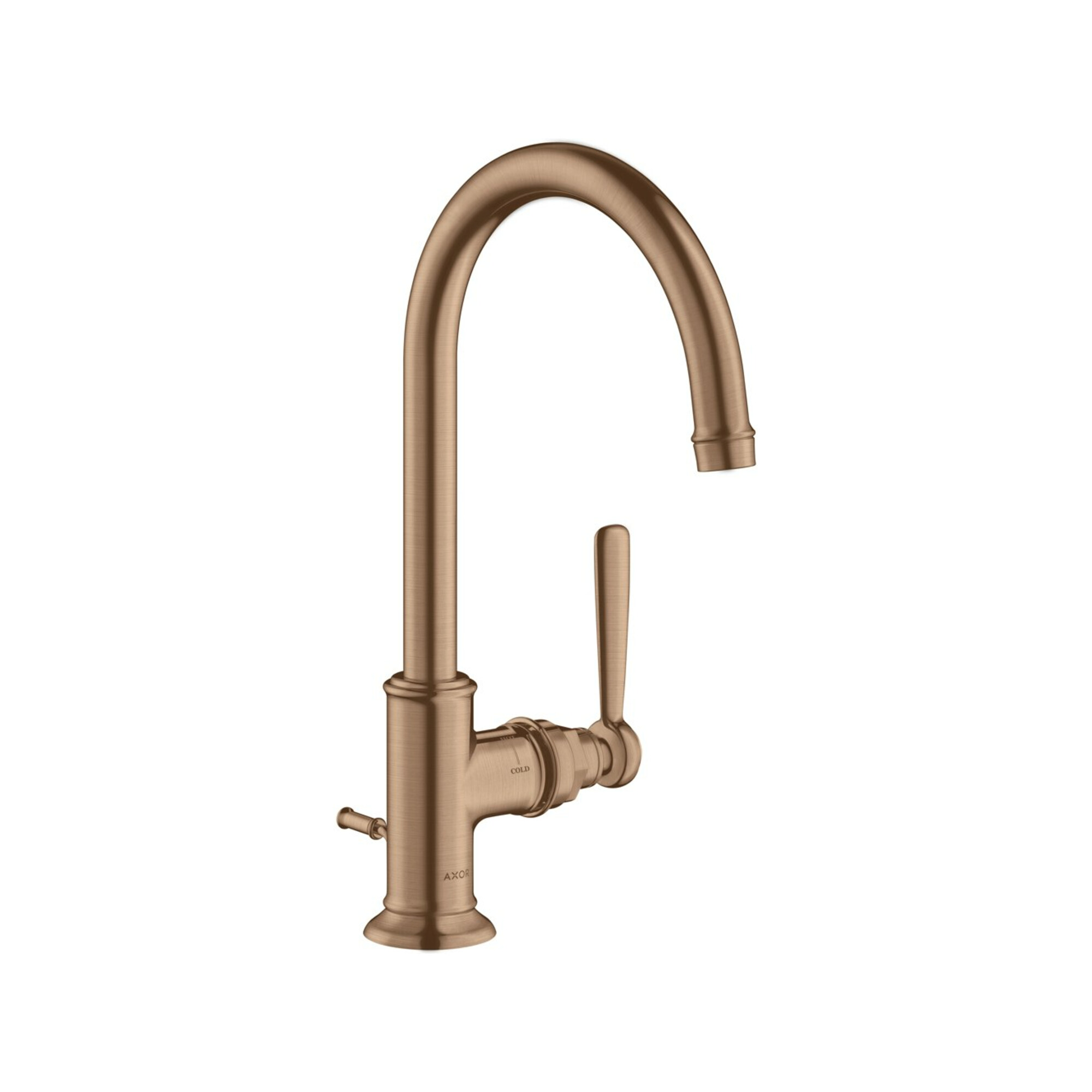hansgrohe Waschtisch-Einhebelmischer 210 Axor Montreux A 175mm, m Zugst.Abl.Gar., brush. r gol