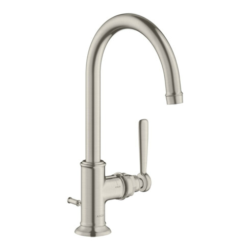 hansgrohe Waschtisch-Einhebelmischer 210 Axor Montreux A 175mm, m Zugst.Abl.Gar., Edelstahl-Optik