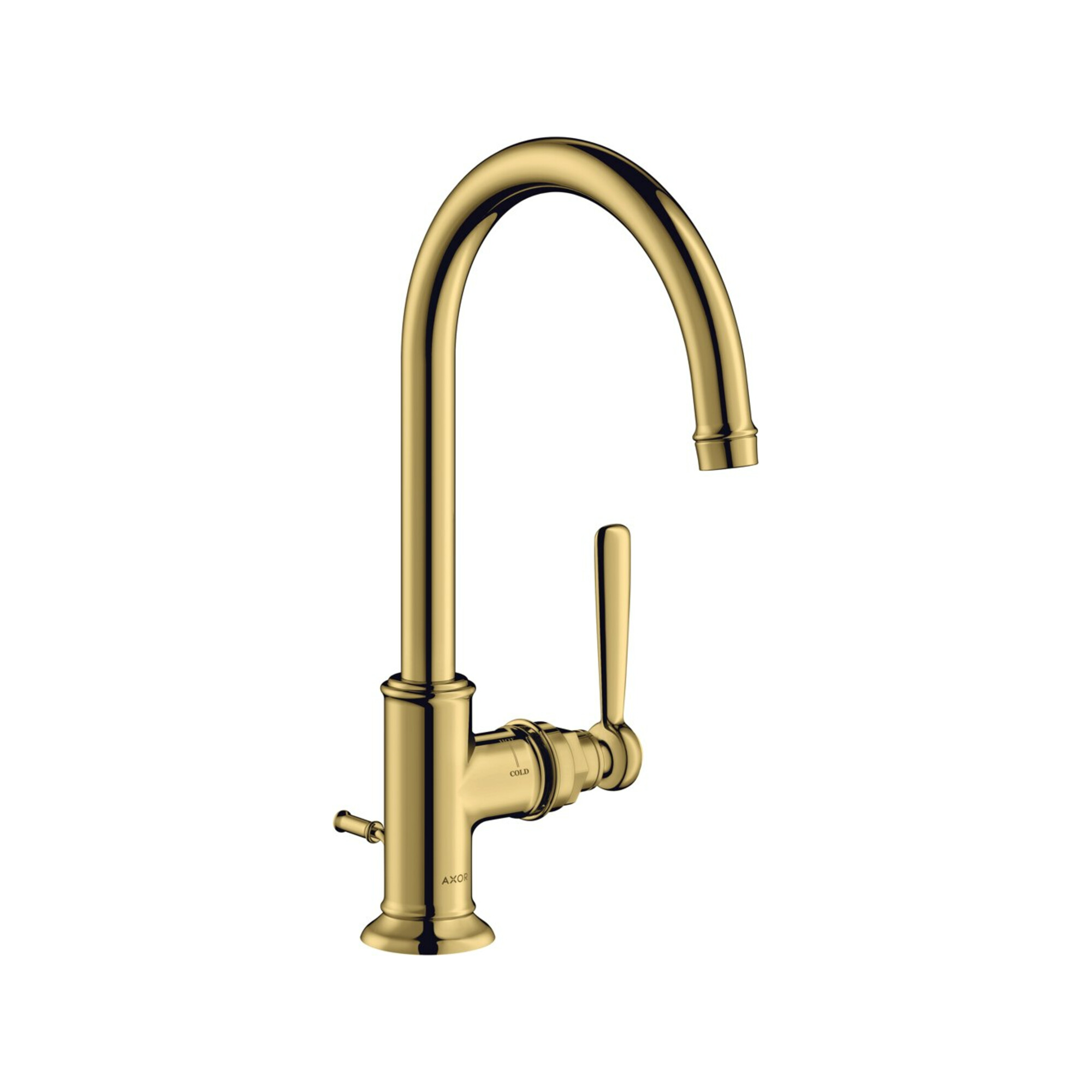 hansgrohe Waschtisch-Einhebelmischer 210 Axor Montreux A 175mm, m Zugst.Abl.Gar., pol. gol opt
