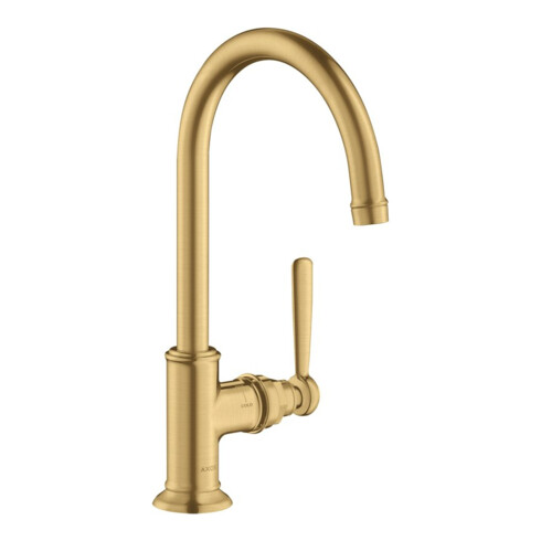 hansgrohe Waschtisch-Einhebelmischer 210 Axor Montreux A 175mm, unver Abl.garn, brush. gol opt