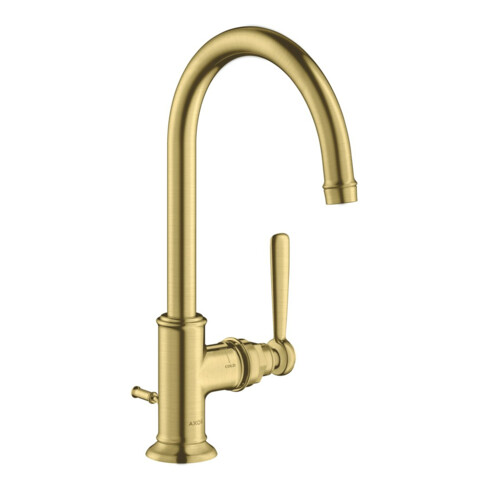 hansgrohe Waschtisch-Einhebelmischer 210 Axor Montreux Ausl. 175mm, m Zugst.Abl.Gar., brush. br