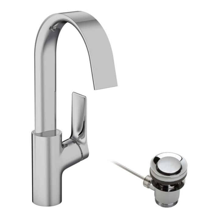 hansgrohe Waschtisch-Einhebelmischer 210 Vivenis m Schwenkausl., m Zugst.Abl.Gar., chrom
