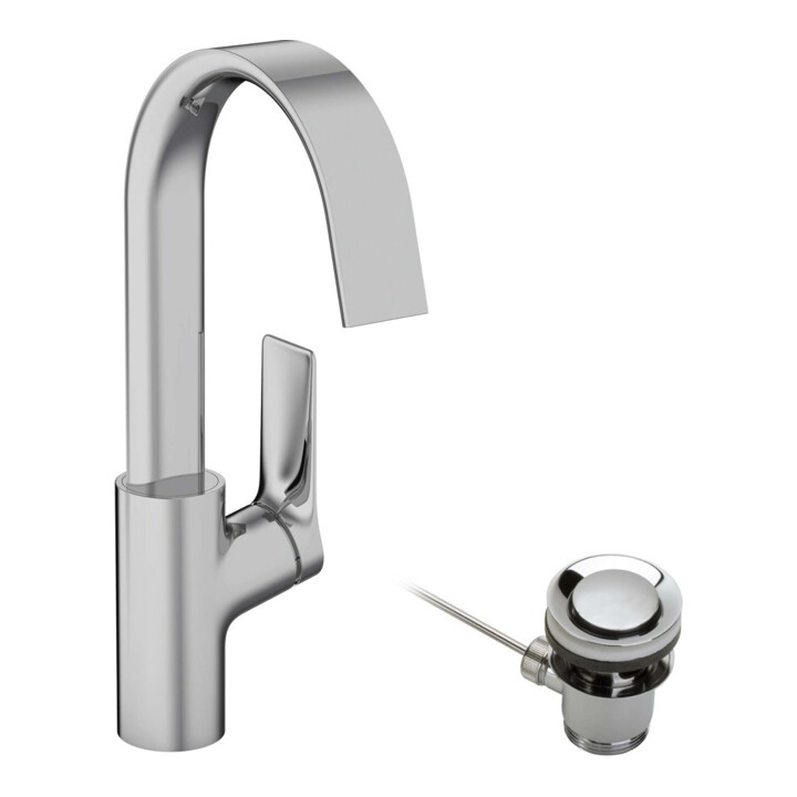 hansgrohe Waschtisch-Einhebelmischer 210 Vivenis m Schwenkausl., m Zugst.Abl.Gar., chrom