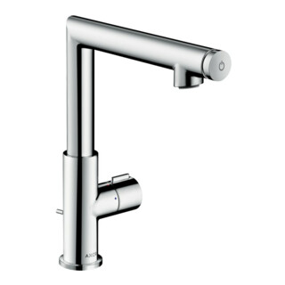 hansgrohe Waschtisch-Einhebelmischer 220 Axor Uno Sel. A 160mm, m Zugst.Abl.Gar., brush. ni.