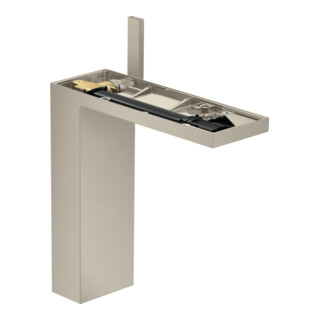 hansgrohe Waschtisch-Einhebelmischer 230 Axor MyEdition A 196mm, m Pus-Op-Abl, o Pl., brush. ni.