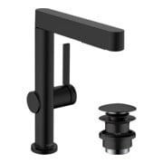 hansgrohe Waschtisch-Einhebelmischer 230 Finoris m Ausz-br 2jet, Pus-Op-Abl, sw ma-3