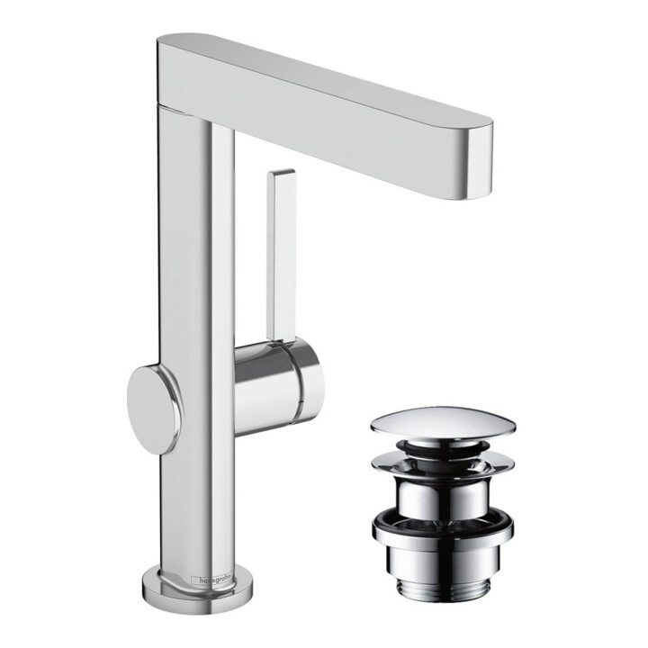 hansgrohe Waschtisch-Einhebelmischer 230 Finoris m Schwenkausl., Push-Open-Ablaufg., ch