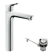 hansgrohe Waschtisch-Einhebelmischer 230 Focus mit Zugstangen-Ablaufgarnitur, chrom-3
