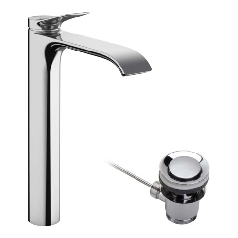 hansgrohe Waschtisch-Einhebelmischer 250 Vivenis mit Zugstangen-Ablaufgarnitur, chrom