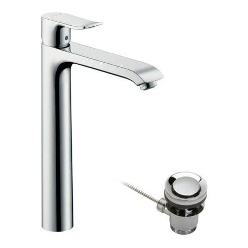 hansgrohe Waschtisch-Einhebelmischer 260 Metris mit Zugstangen-Ablaufgarnitur, chrom