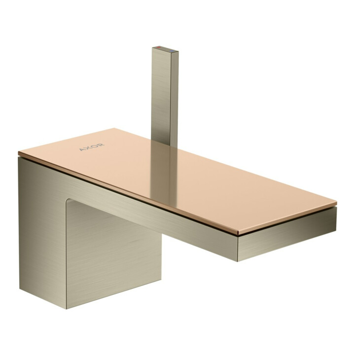 hansgrohe Waschtisch-Einhebelmischer 70 Axor MyEdition A 151mm, m Pus-Op-Abl, o Pl., brush. ni.
