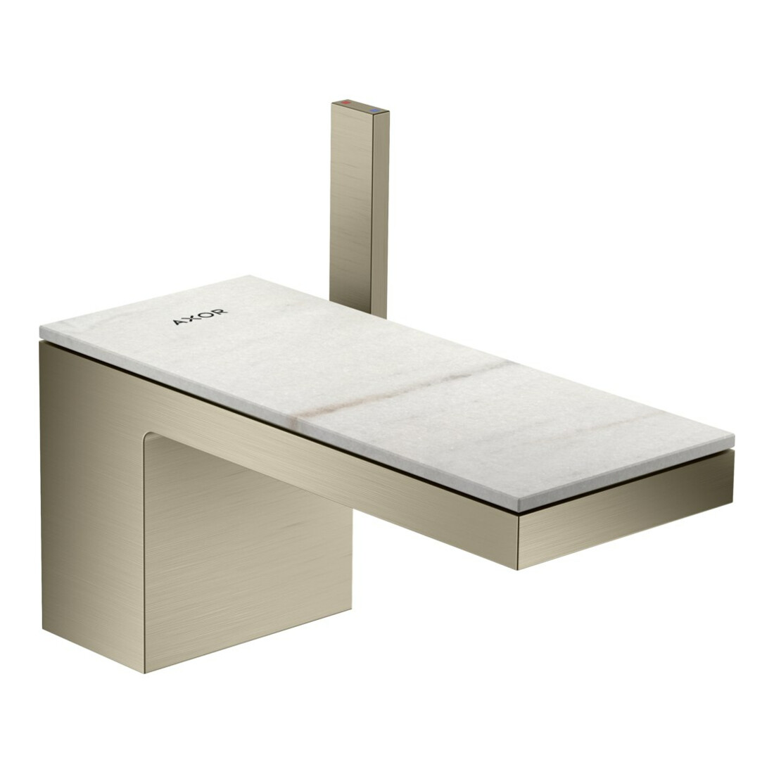 hansgrohe Waschtisch-Einhebelmischer 70 Axor MyEdition A 151mm, m Pus-Op-Abl, o Pl., brush. ni.