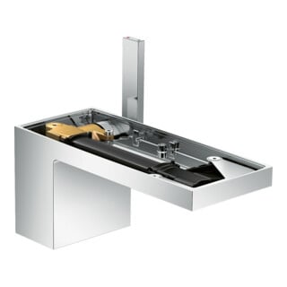 hansgrohe Waschtisch-Einhebelmischer 70 Axor MyEdition A 151mm, m Pus-Op-Abl, o. Pl., chr