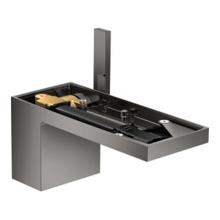 hansgrohe Waschtisch-Einhebelmischer 70 Axor MyEdition A 151mm, m Pus-Op-Abl, o Pl, pol. bla vc