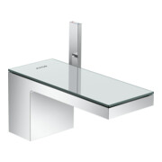 hansgrohe Waschtisch-Einhebelmischer 70 Axor MyEdition A 151mm, Pus-Op-Abl, m Pl, cr/Sp.-Glas