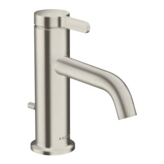 hansgrohe Waschtisch-Einhebelmischer 70 Axor One A 130mm, m Zugst.Abl.Gar., Edelstahl-Optik