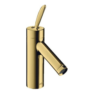 hansgrohe Waschtisch-Einhebelmischer 70 Axor Starck Classic A 106mm, unverschließb. Abl., po gol opt